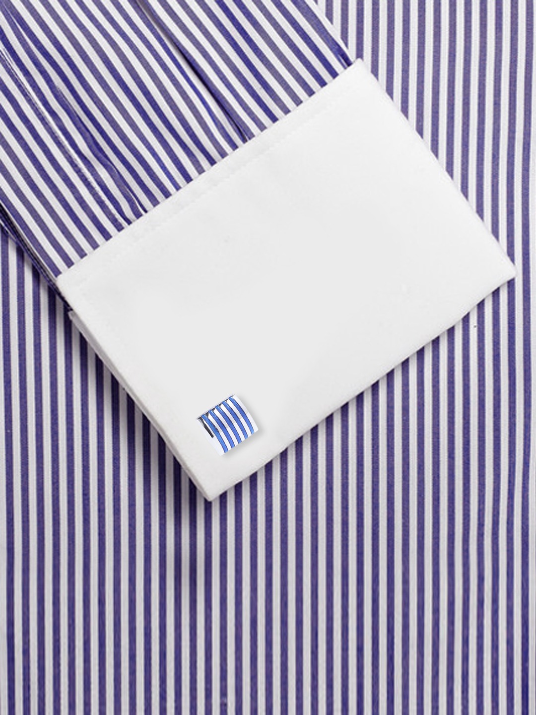YouBella Jewellery Latest Stylish Elegant Silver Blue Formal Cuff Links Cufflinks Set for Men